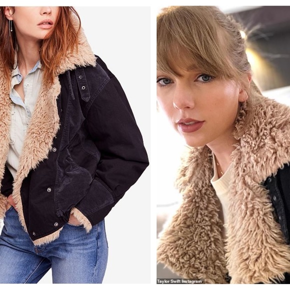 free people owens sherpa denim jacket